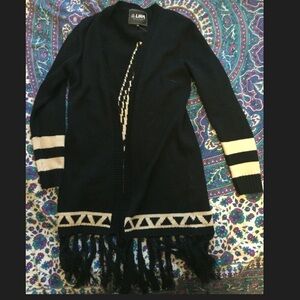 Urban Outfitters Black and Cream Cardigan